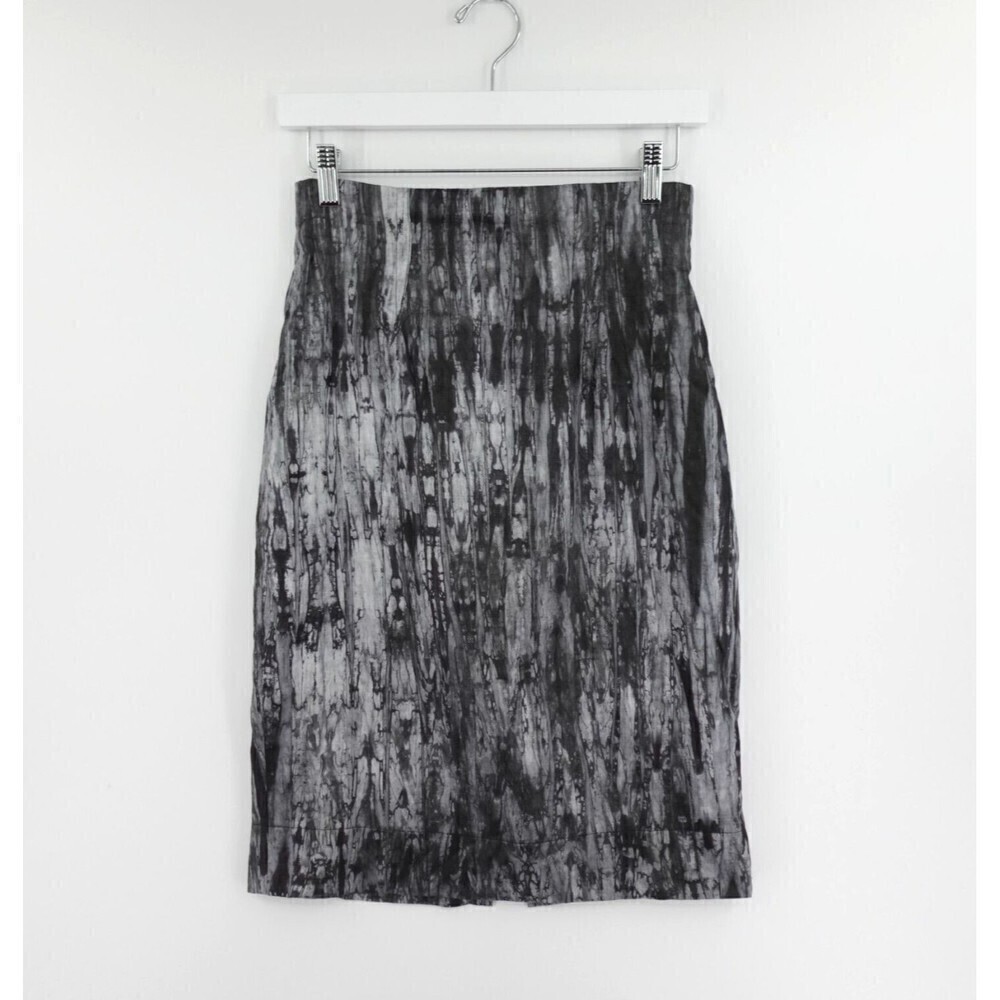 LEMLEM Skirt Womens XS-Small Tie-Dye Pencil Back Slit‎ Art to Wear Sustainable